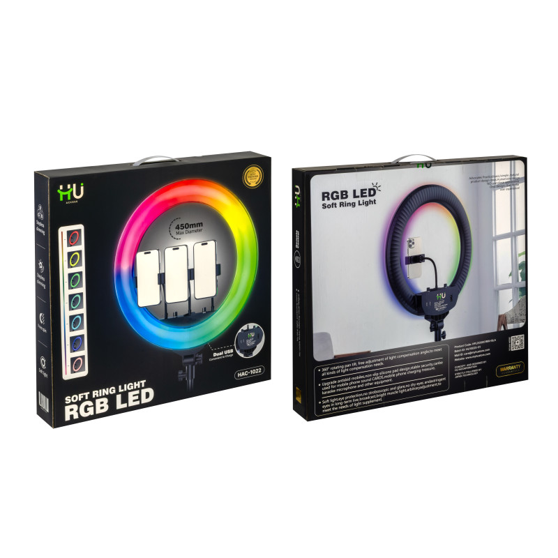 SOFT RING LIGHT RGB LED 450 MM