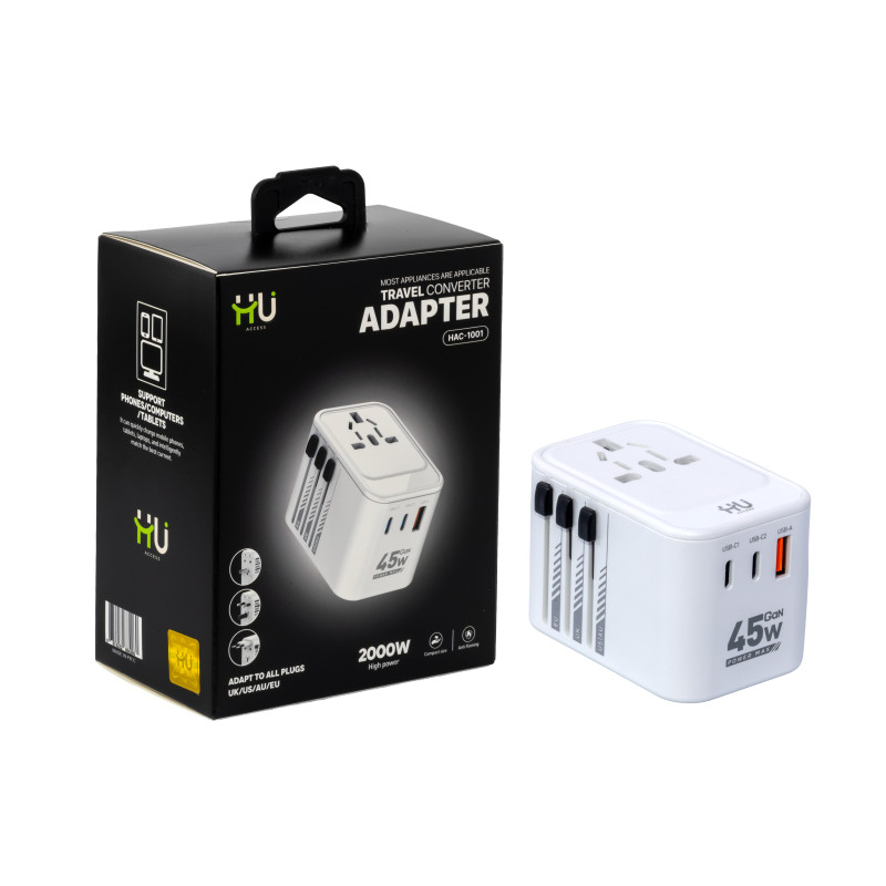TRAVEL CONVERTER ADAPTER 20W-BLK