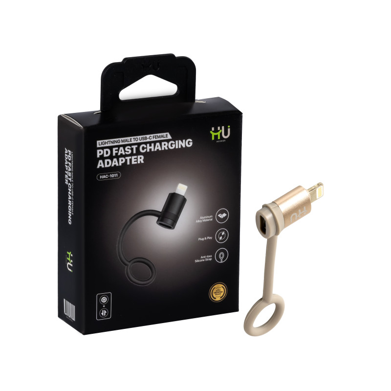 PD FAST CHARGING ADAPTER  LIGHTING MALE TO USB-C FEMALE
