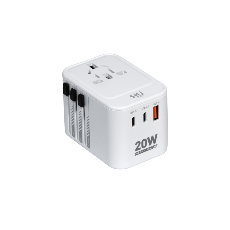 TRAVEL CONVERTER ADAPTER 20W-WHT