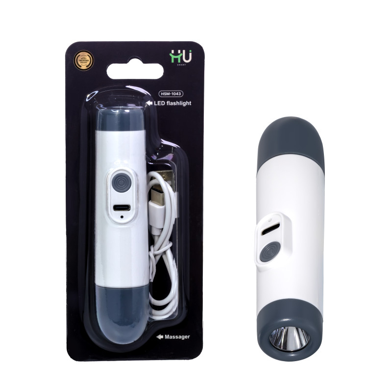 LED FLASHLIGHT WITH MASSAGER