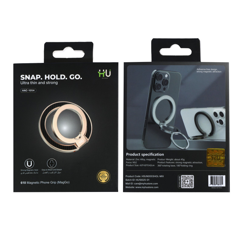 SNAP.HOLD.GO MAGNETIC PHONE GRIP-SILVER