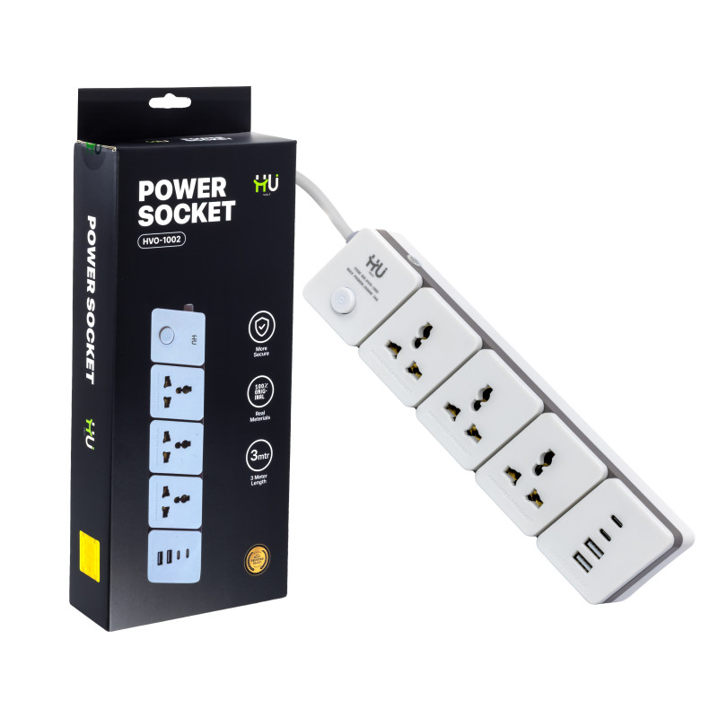 POWER SOCKET  3 SOCKET+USB, 3MTR