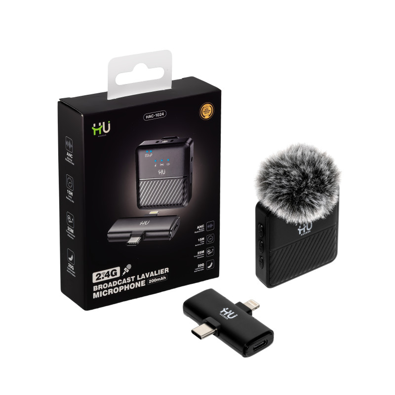 BROADCAST LAVALIER MICROPHONE 2.4G AND 200mAh